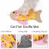 Pet Dog Cat Sniffing Mat Fish Shaped Pet Toy Sniffing Training Blanket Fleece Feeding Pad Pink