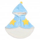 Dog Cat Winter Warm Star Cloak Thickened Drawstring Design Pet Hooded Clothes