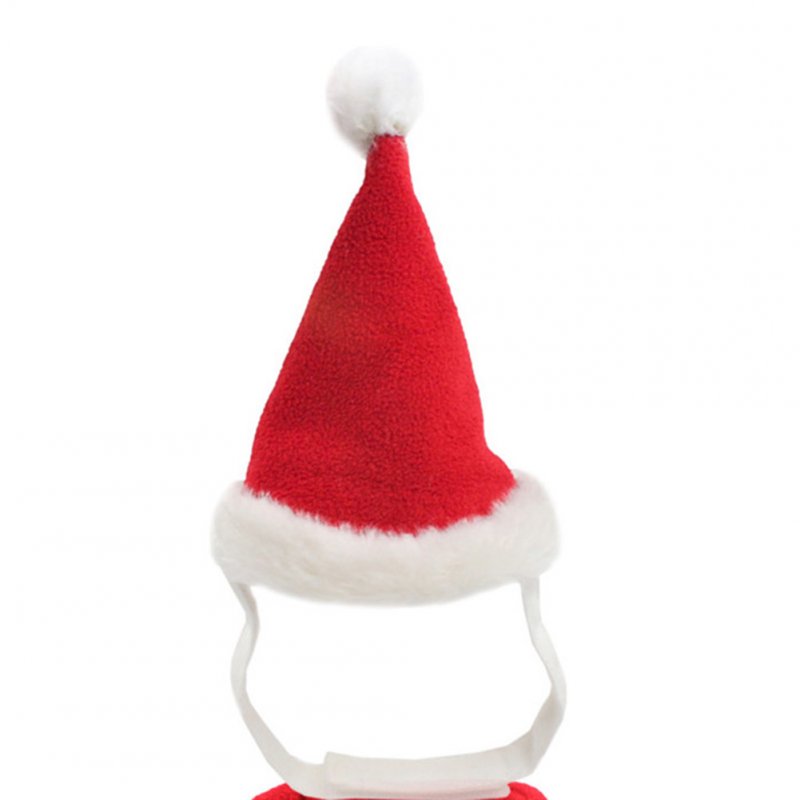 Pet Dog Christmas Scarf Hat Set Soft Winter Neck Warmer Scarf