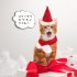 Pet Dog Christmas Scarf Hat Set Soft Winter Neck Warmer Scarf Christmas hat   scarf S