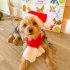 Pet Dog Christmas Scarf Hat Set Soft Winter Neck Warmer Scarf christmas hat S