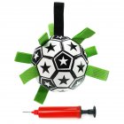 Pet Dog Football Toys Outdoor Multifunctional Interactive Training Toys Chew Toy With Rope Pet Supplies Star/ black (diameter 15cm)