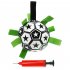 Pet Dog Football Toys Outdoor Multifunctional Interactive Training Toys Chew Toy With Rope Pet Supplies Star  black  diameter 15cm 
