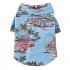 Pet Dog Shirts Clothes Summer Beach Shirt Vest Hawaiian Travel Blouse Beige L
