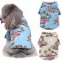 Pet Dog Shirts Clothes Summer Beach Shirt Vest Hawaiian Travel Blouse blue M