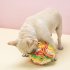 Pet Dog Snuffle Ball Soft Skin Friendly Polar Fleece Slow Feeding Pad Sniffing Mat Toys Nose Blanket Toy 15cm orange green yellow white