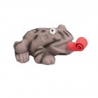 Pet Dog Squeak Toys Cute Animal Shape Chew Toy Tooth Cleaning Molar Toys For Boredom Stress Anxiety Relief brown frog