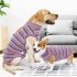 Pet Dog Striped Surgery Recovery Suit Highly Elastic Comfortable Anti licking Alternative Abdominal Wounds Bandages wine red strip XXL