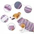 Pet Dog Striped Surgery Recovery Suit Highly Elastic Comfortable Anti licking Alternative Abdominal Wounds Bandages wine red strip XXL