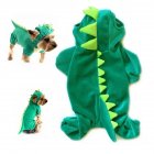Pet Dog Warm Dinosaur Hoodies Jacket Coat Halloween Costume Outfits Cosplay