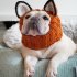 Pet Dog Warm Windproof Knitted Hat Animal Series Dress Up Pet Headgear Head Accessories Photo Props brown bear M