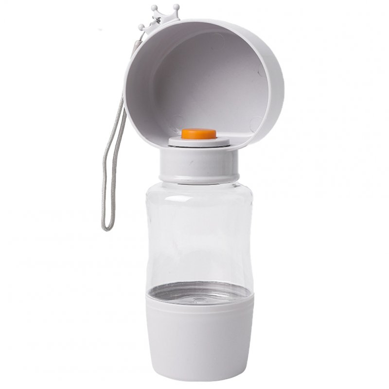 Pet Dog Water Bottle For Walking Portable Dog Travel Water Bottle Food Jars Water Dispenser Container For Puppy Small Medium Large Dogs Crown-Gray
