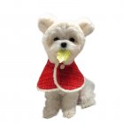Pet Dogs Christmas Hood Cape Winter Warm Cloak With Plush Ears Dog Clothes Accessories Pet Clothes