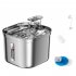 Pet Drinking Fountain 3 Levels Adjustable Stainless Steel Pet Water Dispenser for Cats Dogs Constant Temperature US Plug