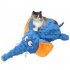Pet Elephant Shape Plush Toy With Crinkle Paper Bite Resistant Squeaky Toys Teething Chew Toy For Small Medium Large Dogs Cats grey