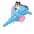 Pet Elephant Shape Plush Toy With Crinkle Paper Bite Resistant Squeaky Toys Teething Chew Toy For Small Medium Large Dogs Cats grey