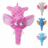 Pet Elephant Shape Plush Toy With Crinkle Paper Bite Resistant Squeaky Toys Teething Chew Toy For Small Medium Large Dogs Cats grey