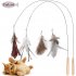 Pet Feather Teaser Rod Bite Resistant Cat Interactive Feather Toy Black Brown