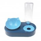 Pet Feeding Bowl Cat Dog Splash-proof Automatic Removable Water Dispenser Container Pet Supplies blue