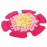 Pet Feeding Mat Flower Shape Sniffing Training Pad Fleece Blanket Dog Puzzle Toy rose Red 48 48CM