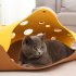 Pet Felt Diy Splicing Tunnel Deformable Kitten Cats Nest Interactive Toy Grey Yellow