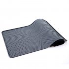 Pet Foldable Litter Mat Heat Resistant Temperature Food Grade Silicone Pet Feeding Mat For Cats Dogs (53 x 38cm) grey 53 x 38cm