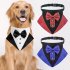 Pet Formal Necktie British Style Bow Tie Pet Accessories For Small Medium Dog Cat Blue and Black M