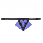 Pet Formal Necktie British Style Bow Tie Pet Accessories For Small Medium Dog Cat Blue and Black_M