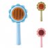 Pet Grooming Brush Cat Brush With Large Button 135   Tilt Angle Cat Deshedding Brush One Click Hair Removal For Dogs Cats Living Room Bedroom blue