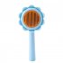 Pet Grooming Brush Cat Brush With Large Button 135   Tilt Angle Cat Deshedding Brush One Click Hair Removal For Dogs Cats Living Room Bedroom blue