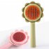 Pet Grooming Brush Cat Brush With Large Button 135   Tilt Angle Cat Deshedding Brush One Click Hair Removal For Dogs Cats Living Room Bedroom blue