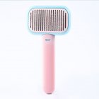 Pet Grooming Brush Cat Dog Massage Comb One Key Hair Removal Comb Shedding Brush pink