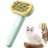 Pet Grooming Comb Cleaning Brush Hair Removal Cleaner Supplies For Puppy Kitten Dog green round needle