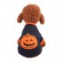 Pet Halloween Pumpkin Clothing Small Dog Clothing Knit Sweater  black M