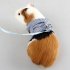 Pet Hamster Traction Strap Outdoor Training Soft Cotton Clothes Rope for Hamster Guinea Pig Blue L