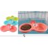 Pet Hanging Double Bowl Drinking Fountain Feeding Bowl for Dogs green L  29 5 15 4 5CM