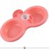Pet Hanging Double Bowl Drinking Fountain Feeding Bowl for Dogs Rose Red S  24 5 12 3 5CM