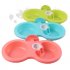 Pet Hanging Double Bowl Drinking Fountain Feeding Bowl for Dogs green L  29 5 15 4 5CM