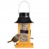 Pet Hanging Feeder with Solar LED Lamp for Outdoor Birds Parrot Supplies Home Garden Decor yellow
