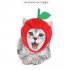 Pet Hat Teddy Dog Dress Cartoon Cat Cosplay Headgear for Christmas Apple hat One size