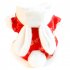 Pet Hooded Cape Cloak With Plush Ears Soft Comfortable Pets Cosplay Costume For Christmas New Year Decoration red Size L