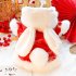 Pet Hooded Cape Cloak With Plush Ears Soft Comfortable Pets Cosplay Costume For Christmas New Year Decoration red Size L