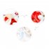 Pet Hooded Cape Cloak With Plush Ears Soft Comfortable Pets Cosplay Costume For Christmas New Year Decoration red Size L