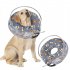 Pet Inflatable Cone Anti bite Anti lick Elizabethan Collars Protective Headgear For Stop Licking Biting Wounds grey M