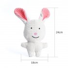 Pet Interactive Plush Toys Rabbit Cow Elephant Animal Shape Molar Chew Toys For Medium Large Dogs Cats rabbit