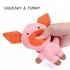 Pet Interactive Plush Toys Rabbit Cow Elephant Animal Shape Molar Chew Toys For Medium Large Dogs Cats tiger