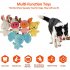 Pet Interactive Plush Toys Rabbit Cow Elephant Animal Shape Molar Chew Toys For Medium Large Dogs Cats tiger