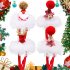 Pet Lace Christmas Hat Headdress Adjustable Drawstring Design Elk White Ball Cap