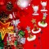 Pet Lace Christmas Hat Headdress Adjustable Drawstring Design  Red Star Hat
