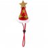 Pet Lace Christmas Hat Headdress Adjustable Drawstring Design Green Star Hat